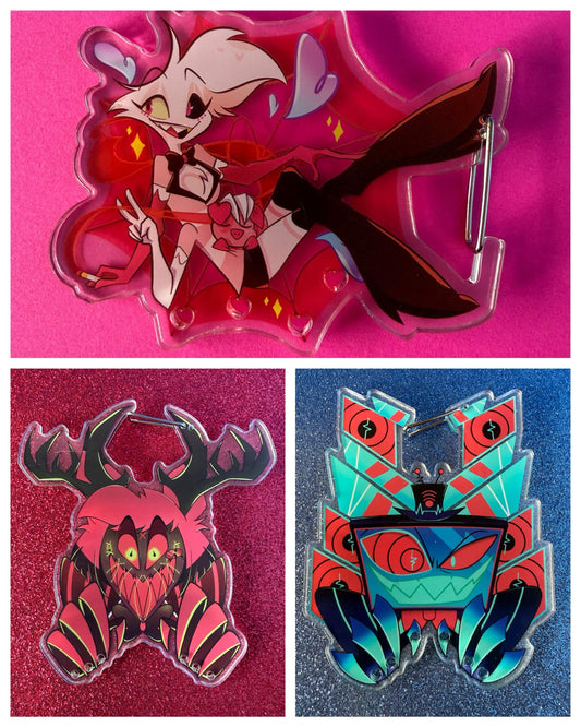 Carabiners: Vox, Alastor, and Angel