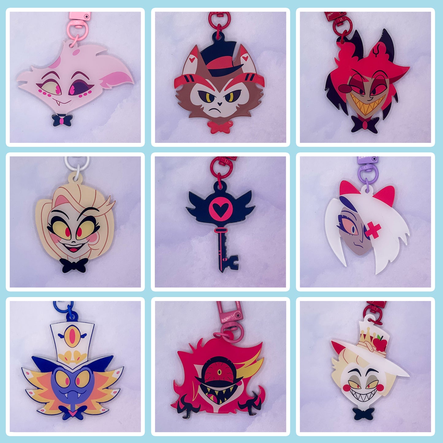 Hazbin Head Charms